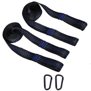 Sangles de hamac de balançoire d'<span class=keywords><strong>arbre</strong></span> résistantes 3M 16 boucles sangle réglable de polyester de tente de hamac de camping avec l'agrafe - Product Image 1