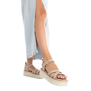 Sandalias de Tacón para Mujer Carmela, Color Beige, Plataforma, con Tiras y Hebilla en el Tobillo - Product Image 5