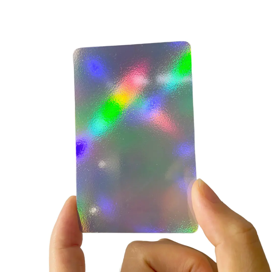 Impression de luxe hologramme 3D arc-en-ciel RFID Pvc carte de visite stratification PVC CR80 hologramme brillant Pvc carte d'identité