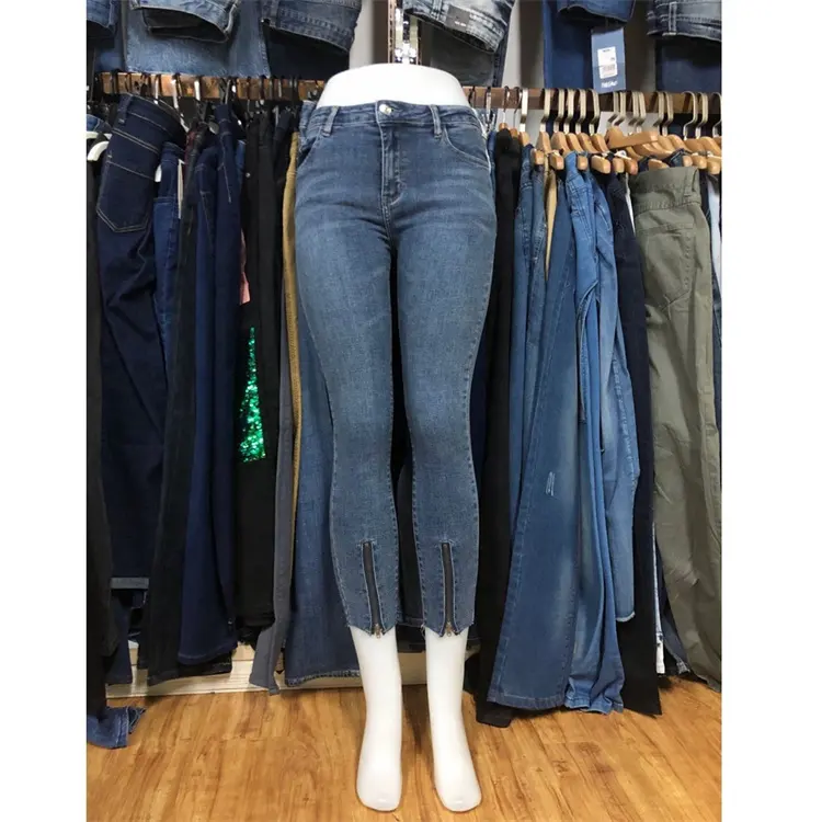 Pantalones vaqueros de tiro bajo para mujer, jeans de marca de estilo pent para mujer