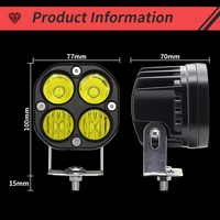 Coche cuadrado 3 pulgadas 40W LED 4x4 luces de trabajo motocicleta conducción faro Combo Beam 12V 24V lámpara antiniebla todoterreno Lada Accesorios