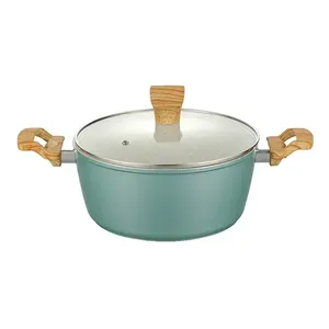 Cổ Điển Bền Granite Chảo Giả Mạo Nhôm Nhà Bếp Men Nấu Ăn Chậu Bộ Không Dính Đồ Nấu Nướng - Product Image 4