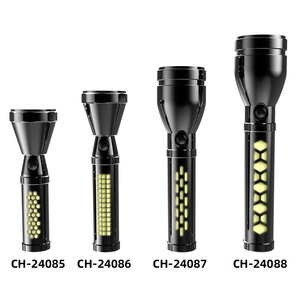 Portable Outdoor <b>Led</b> <b>Flashlight</b> With Side Light Warm White Rechargeable Battery Abs Plastic Dimmable For Camping Hiking - Product Image 4