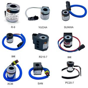 Piezas de Excavadora para Sunward <span class=keywords><strong>SWE</strong></span> 50/60/70/80/90/150, Bobina de Solenoide de Bloqueo de Seguridad, DC12V DC24V - Product Image 5