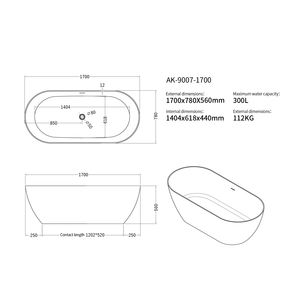 <span class=keywords><strong>Vasca</strong></span> <span class=keywords><strong>da</strong></span> <span class=keywords><strong>Bagno</strong></span> Ovale Freestanding di Lusso in Solid Surface, <span class=keywords><strong>Vasca</strong></span> in Pietra Artificiale per Villa - Product Image 5