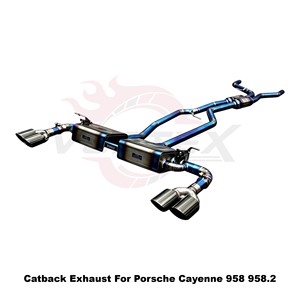 Vortex Exotic Gradient Ti Header <b>Back</b> Setup Featuring Vacuum Valve For Porsche Cayenne 958 958.2 Tuning - Product Image 3