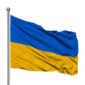 Gemi hazır 3*5 ukrayna ulusal bayrak toptan ucuz ukrayna afiş yüksek kaliteli % 100% Polyester ukrayna bayrakları ülke