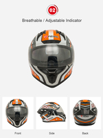 Nouveaux casques de moto modulaires MOON FK108 en ABS légers unisexes, couvrant la tête, pour la conduite sur route et en ville, tailles M/L/XL/XXL