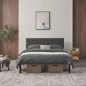 Ensemble de meubles de chambre à coucher modernes de taille King & Queen Lit superposé rembourré extensible Cadre de lit plate-forme Caractéristiques quantité minimale de commande bon marché Tête de lit - Product Image 2