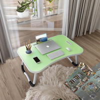 Petit bureau d'ordinateur pliable en métal pour dortoir, table de chevet au design moderne, table d'étude réglable pour ordinateur portable