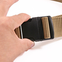 Ceinture tactique de style camping, ceinture en sangle de type riggers, ceinture robuste à boucle métallique à dégagement rapide pour hommes et femmes