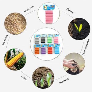 Juice Pet Outdoor Solid Color Degradable <b>Compostable</b> <b>Small</b> Animal Poop Bags 0.009mm Thick 22x30cm - Product Image 2