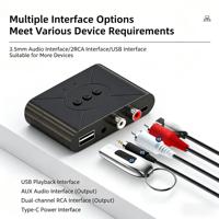 Adaptateur Récepteur Sans Fil BT5.3, Sortie Audio Mobile AUX RCA, Amplificateur Audio Rétro, Lecteur USB - Composants Électroniques