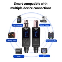 Adaptateur émetteur de microphone sans fil UHF professionnel XLR, microphone numérique UHF filaire vers émetteur audio sans fil ABS LAIKESI