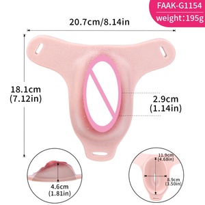 สายรัดอวัยวะเพศหญิงแบบสมจริง FAAK สำหรับผู้ชาย สายรัดอวัยวะเพศหญิงซิลิโคนเสริม สำหรับการแต่งกายข้ามเพศ อวัยวะเพศหญิงเทียมสำหรับผู้ชายข้ามเพศ - Product Image 2