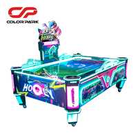Machine de jeu d'arcade commerciale à monnayeur pour le jeu de hockey sur air, avec système de récompense de points, pour parcs et carnavals, aux couleurs vives