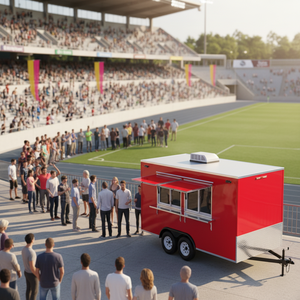 Nuevo Remolque de Comida de Acero Inoxidable, Superventas, Camioneta de Comida Rápida Móvil con Sistema de Alimentación Integrado y Características Resistentes a la Oxidación - Product Image 1