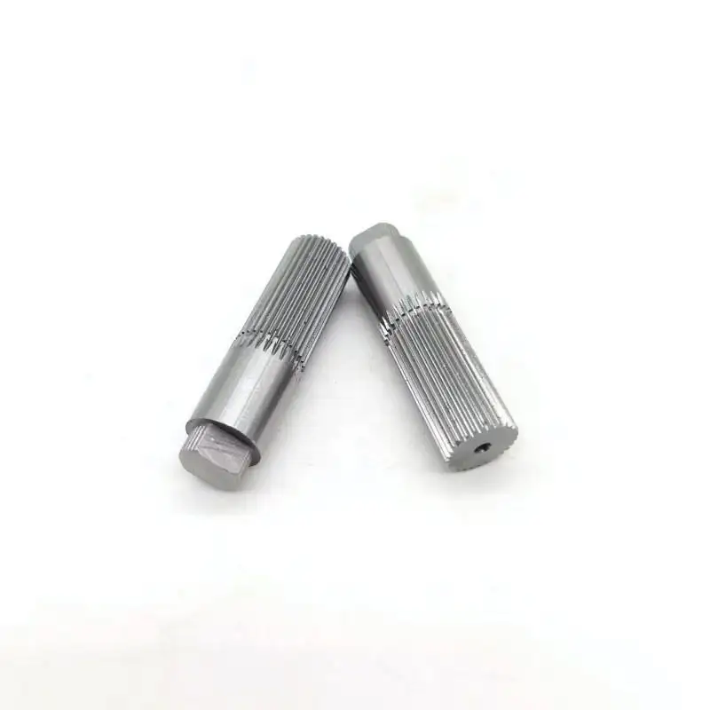 Custom made CNC machined heat treat 50 HRC SUS416 small motor shaft with straight teeth