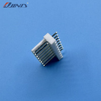Conector Terminal Macho JINDA 2510-8A de 8 Pines y 2.54mm, Terminal de Latón para PCB, IP67, Corriente Nominal 3A 250V, Aplicación Recta Vertical