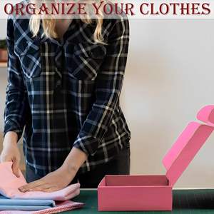 Embalaje de correo de cartón corrugado cosmético de color rosa personalizado, productos de belleza, caja de envío postal con diseño de logotipo - Product Image 6