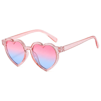 Nouvelles lunettes de soleil tendance pour enfants, avec logo personnalisé, protection UV400, monture intégrale en forme de cœur, protection UV pour une utilisation en extérieur