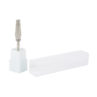 Ensemble de forets à ongles professionnels en carbure de tungstène et acrylique argenté, multi-grains, pour manucure, polissage de gel, nettoyage des cuticules et façonnage des ongles