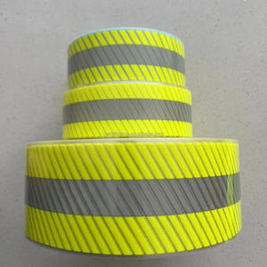 Alta Visibilidade Ferro em Segmento Amarelo Prata 2ihch Reflective Heat Transfer Vinyl Tape <span class=keywords><strong>Reflector</strong></span> Film Vinyl Rolls para Vestuário - Product Image 3
