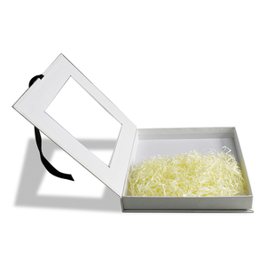 Wholesale Luxury Book Shape Gift <b>Boxes</b> Clear Window Custom Magnetic Ribbon White Closure for Nail Polish Oil Luxury White - Product Image 4
