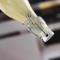 Botol Kaca Persegi Panjang Tinggi 1L (34OZ) Transparan Grosir untuk Minuman, Air, Susu Cair, Jus Buah