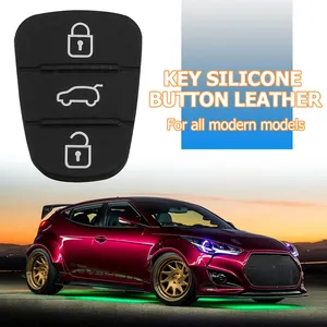 Custodia per chiave per auto in gomma siliconica per chiave Hyundai <span class=keywords><strong>Kia</strong></span> 3 bottone - Product Image 5