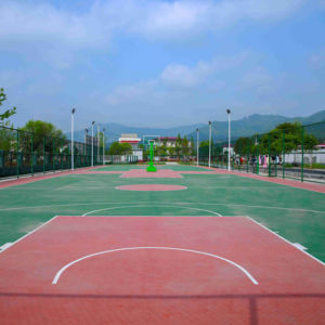 Suelo deportivo seguro para niños INOLP Corte de PU de silicona no tóxica para cumplir con las normas de seguridad ASTM para baloncesto - Product Image 1