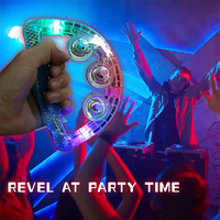 Pandereta con Luces LED - Percusión Musical Intermitente de Mano, Ideal para Conciertos/Fiestas Infantiles
