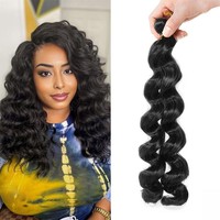 Cheveux synthétiques bouclés courts pré-bouclés pour tresses italiennes, cheveux à crocheter pour femmes