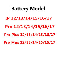 Batterie de téléphone portable neuve rechargeable 0 cycle, décodage sans diagnostic de bruit (NO pop), compatible avec les modèles 17, 16, 15, 14, 13