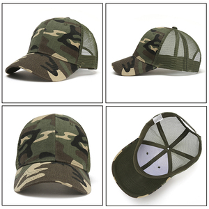 <span class=keywords><strong>Gorra</strong></span> de béisbol de camuflaje de malla de 6 paneles con logo personalizado de fábrica para senderismo, caza y jungla al aire libre - Product Image 5