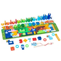 Puzzle 3D en bois pour enfants, jouet sensoriel Montessori, jeux de société pour bébé, apprentissage précoce, jouets de pêche
