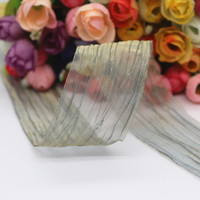 Pita Organza Warna Impian, Pita Organza Lipit untuk Rambut Pita DIY Bahan Buatan Tangan 8MM