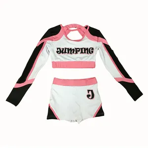 Preiswerte Sport-Cheerleader-Bekleidung und langärmelige Cheerleader-Uniformen
