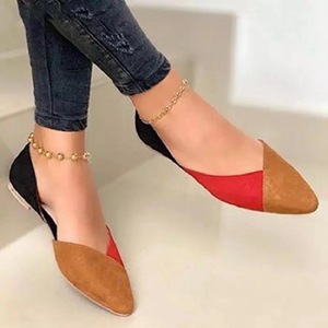 <span class=keywords><strong>Chaussures</strong></span> en Gros pour Femmes Nouveaux Styles Blocs de Couleurs Mocassins Décontractés Grandes Pointures <span class=keywords><strong>Chaussures</strong></span> <span class=keywords><strong>Plates</strong></span> Élégantes - Product Image 2