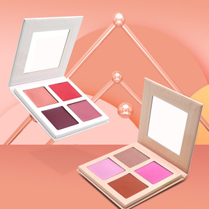 Palette de fards à joues 4 couleurs, Logo personnalisé, haute qualité, <span class=keywords><strong>prix</strong></span> bas, bricolage, étiquette privée, Pigments élevés, Contour, surbrillance - Product Image 1