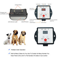 Clôture pour chien de compagnie, fil enterré, confinement pour animaux de compagnie avec collier d'entraînement, système de clôture électronique à choc pour chien pour 3 chiens