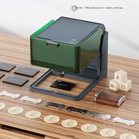 Máquina de Grabado Láser Totalmente Automática, Pequeña, para Bloques de Madera, Cuero, Cartón, Máquina de Corte DIY, Máquina de Marcado de Logotipos, 1 Año, 10W