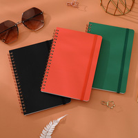 Cuaderno Ecológico al por Mayor A5 con Papel Rayado de 7mm, Banda Elástica, Bolsillo Interior, Suministros de Oficina y Escolares, Encuadernación de Doble Espiral