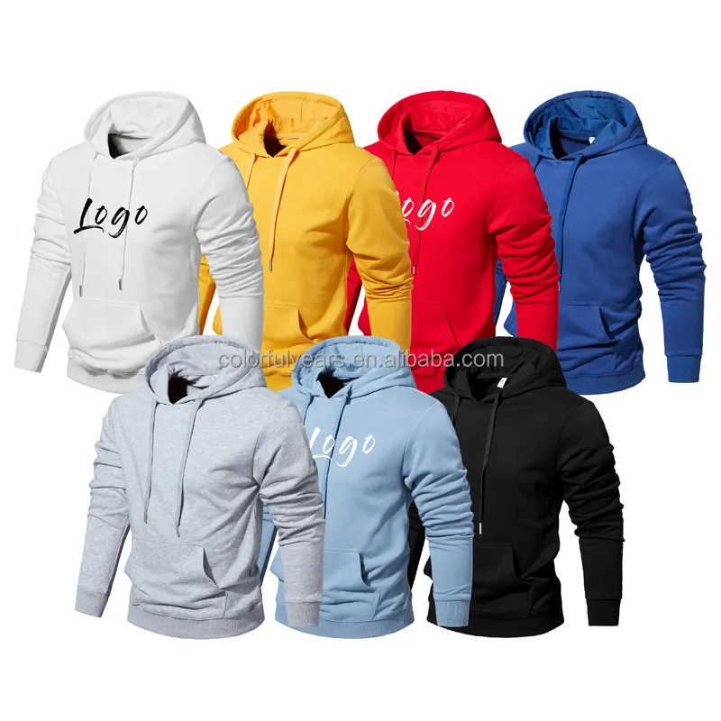 Özelleştirilmiş erkek hoodies kabartma baskı kazak erkekler için kapüşonlu süveter