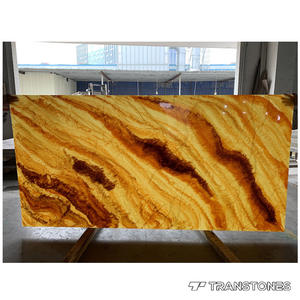 Ttranstones alabastro amarillo ónix para panel de pared interior color miel piedra artificial retroiluminada para pared - Product Image 2