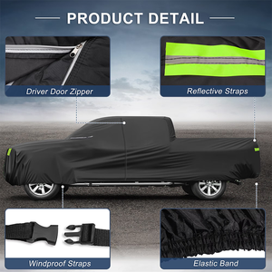 Truck Car Cover <b>Waterproof</b> All Weather Full Outdoor Pickup Cover UV Windproof Snow Rain Dust Hail Resistant OEM - Product Image 6