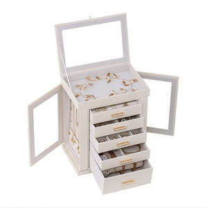 Nuevo diseño Ventana <span class=keywords><strong>de</strong></span> vidrio 6 capas 360 grados <span class=keywords><strong>giratorio</strong></span> Nuevo <span class=keywords><strong>organizador</strong></span> <span class=keywords><strong>de</strong></span> <span class=keywords><strong>joyas</strong></span> con 5 cajones - Product Image 2