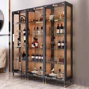 Vinoteca de Madera con Diseño Moderno y Cristal Templado Personalizado, Mueble de Exhibición de Vinos para el Hogar - Product Image 2