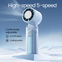 IMYCOO Best Seller Ventilateur portable pliable mini avec écran LED, logo personnalisé, rechargeable par USB, ventilateur à main personnel