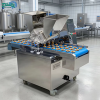 Nouvelle machine à déposer les biscuits bicolores ZL-CO600D avec PLC et servomoteur, machine à biscuits à large bande transporteuse, buse personnalisable, équipement de boulangerie